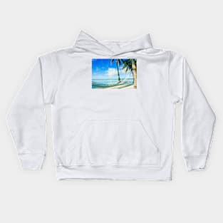 Empty hammock in warm tropical shade. Kids Hoodie